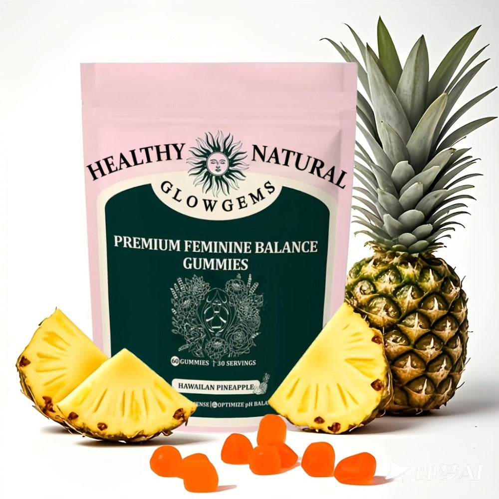 Feminine Balance Gummies with Probiotics for Women – Vaginal Health, pH Balance, Odor Control & Yeast Defense, Hawaiian Pineapple Flavor