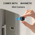 2K Mini Magnetic Security Camera, Continuous Video Recording, Night Vision, 2.4G WiFi, USB & Battery Dual Power