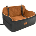 Dog Car Seat for Medium & Large Dogs | Memory Foam Pet Travel Car Bed with Seat Belt Pass-Through, Adjustable Straps