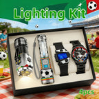 Flashlight & Watch Gift Set - Super Bright LED Handheld Flashlight with Multifunctional Watch, Adjustable Focus