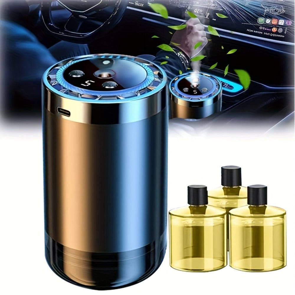 Car Diffuser Machine with 8.79oz Large Essential Oil Refill, Adjustable Scent Strength & Odor Eliminator