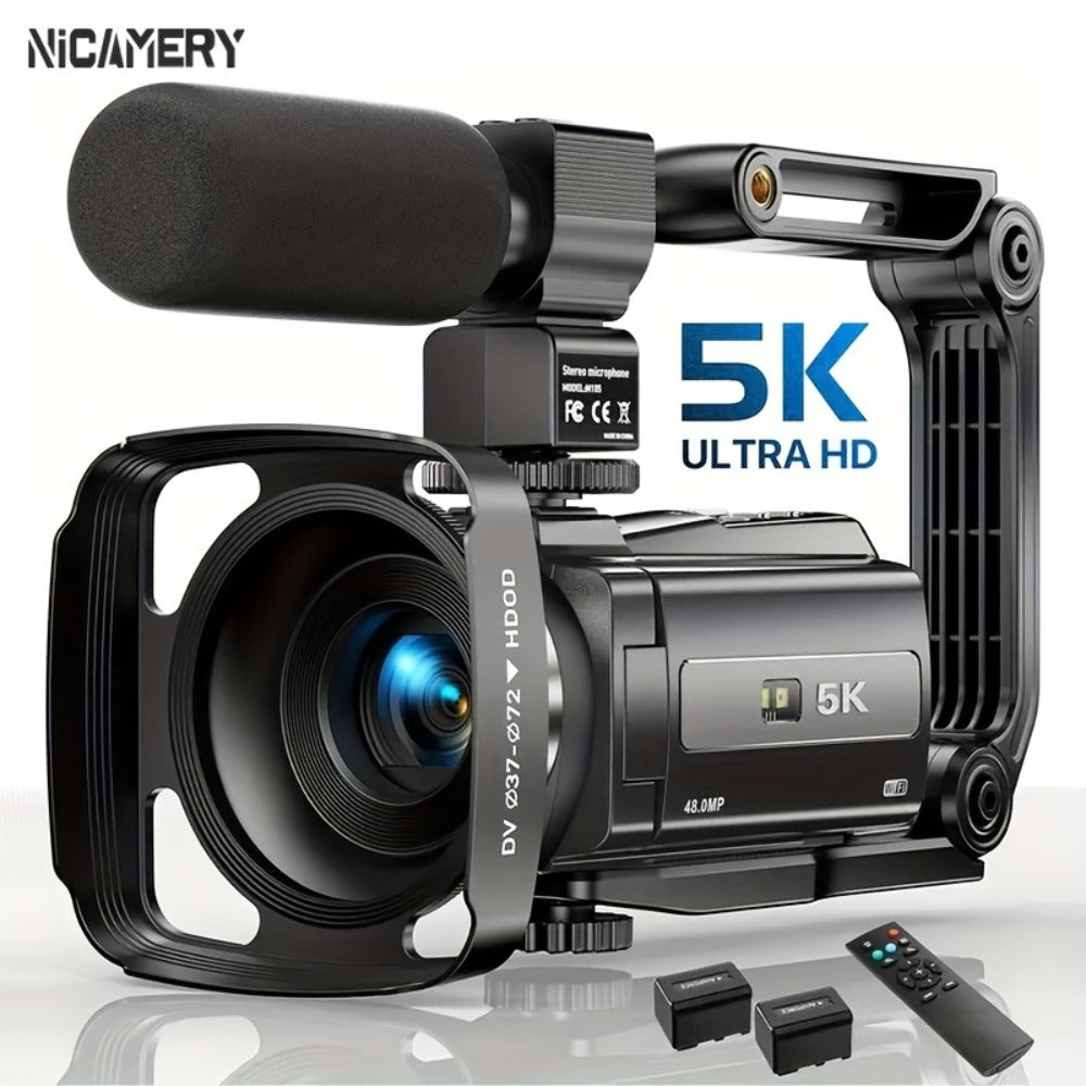 5K 30FPS Vlog Camera 48MP UHD WiFi with 16x Digital Zoom, IR Night Vision for an Everyday Personal Care Routine