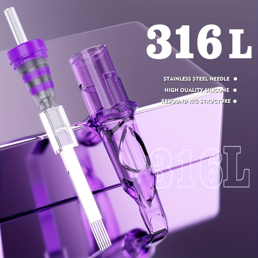 Tattoo Cartridge Needles with GOLDPLUME Label, 50-Piece Mixed 03RS 05RS 07RS 09RS 11RS Pack