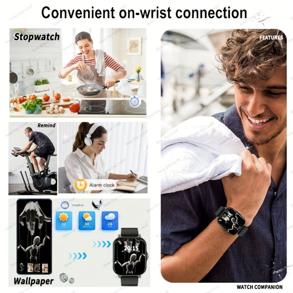 Smartwatch 1.83 Inch with Navigation, Calling, Multi-Sport Modes and Dual TPU Straps for Outdoors