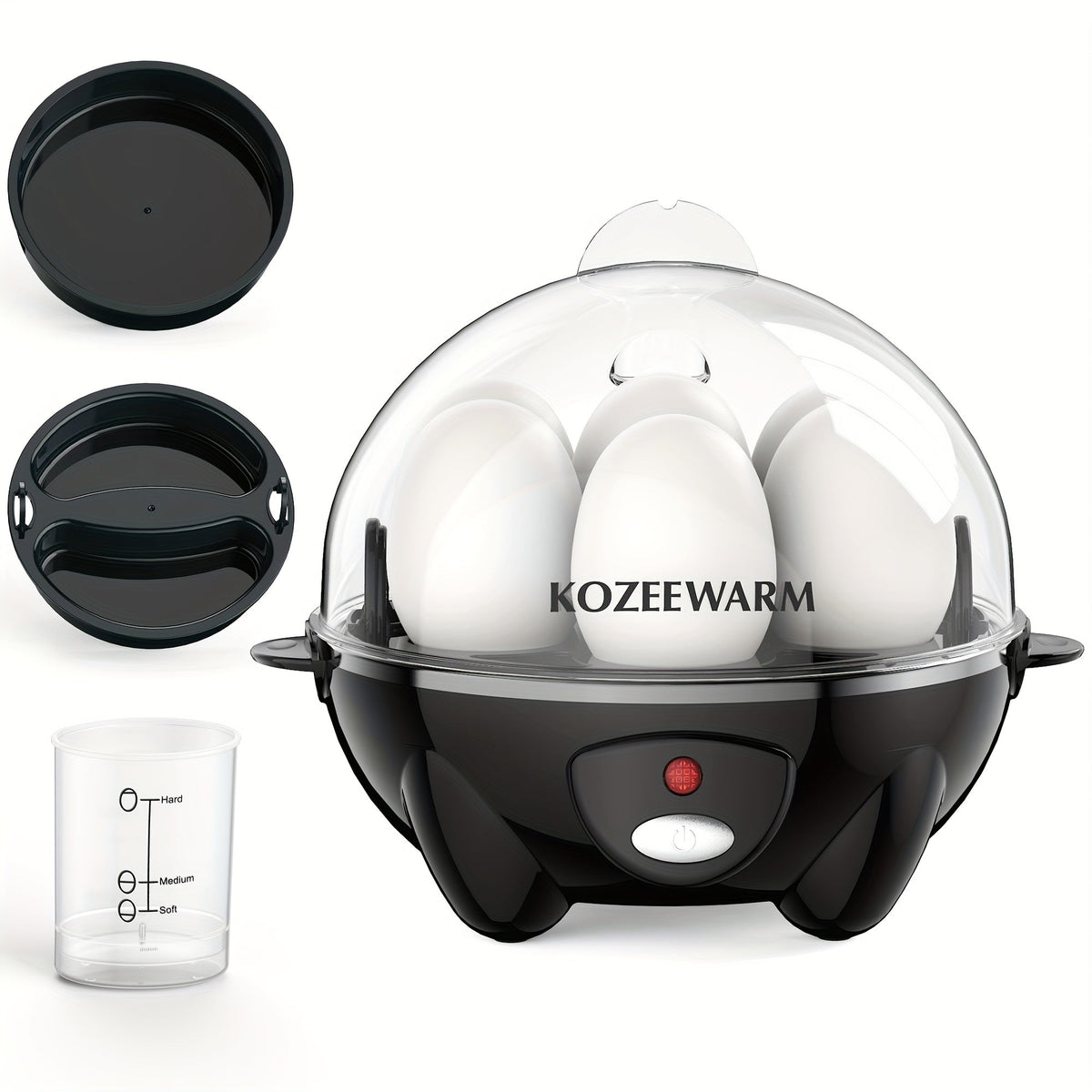 Electric Egg Boiler & Cooker with Auto Shut-Off, Single & Double Layer, Multi-Function for Hard Boiled