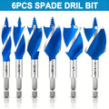 Impact Drill Bit Set 6-Piece Woodworking, 1/2" to 1" Interchangeable Screwdriver Bits, 4-Inch Length with Storage Box