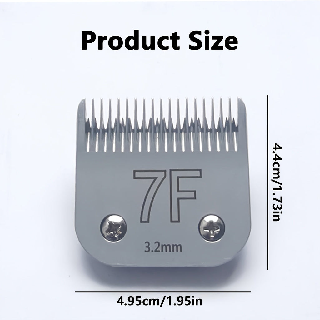 Dog Clipper Replacement Blades – Ceramic & Carbon Steel Detachable Blades in 5 Sizes (3F/4F/5F/7F/10#) | Compatible with Andis AG/AGC
