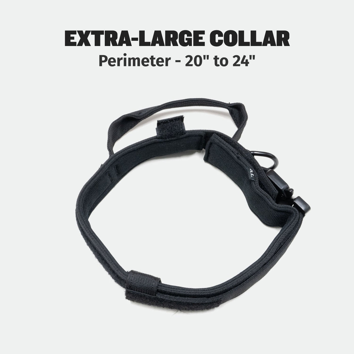 Padded Tactical Dog Collar Black - Extra Large (20"-24")
