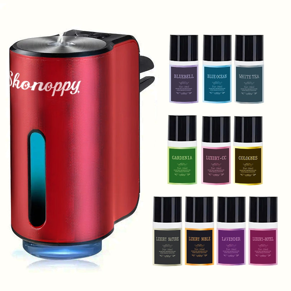 Car Essential Oils Set for Aromatherapy Diffuser – 3/6/10 Bottles 0.34oz Each, 7 Scents, Adjustable Vent Clip Air Freshener