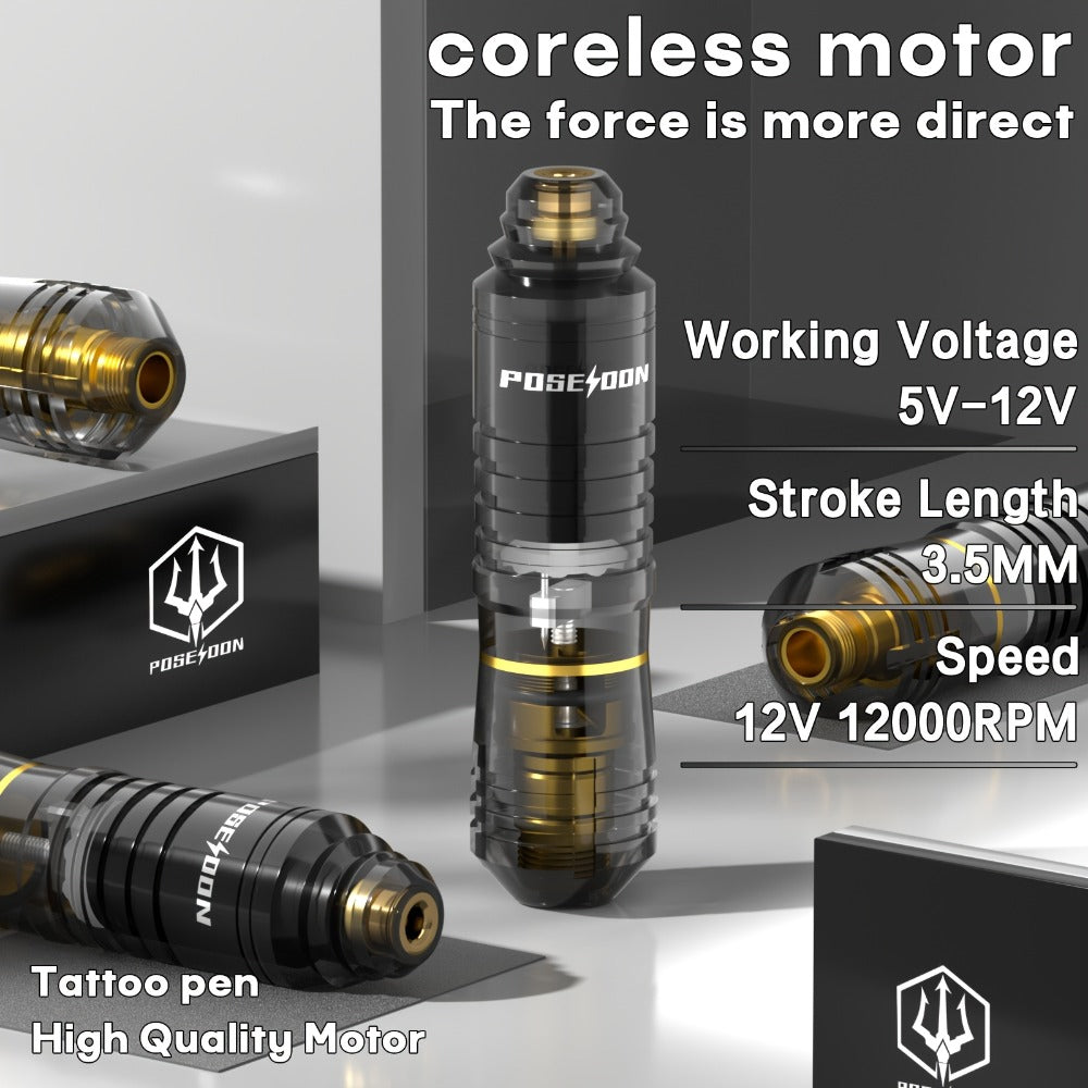 Tattoo Pen Kit Wireless Battery Tattoo Gun with LCD Screen, 1500mAh Cordless Rotary Tattoo Machine