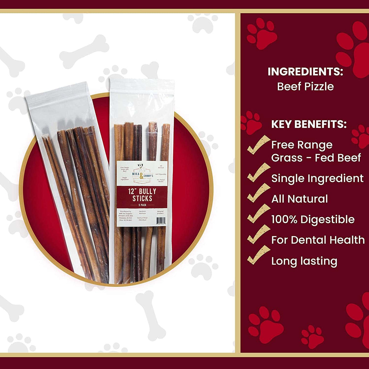 Jumbo Smoked Bully Stick Dog Chews product image 5