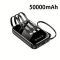 Power Bank 50000mAh 22.5W with Integrated Cable Array, Digital Display and LED Flashlight in Two Colors