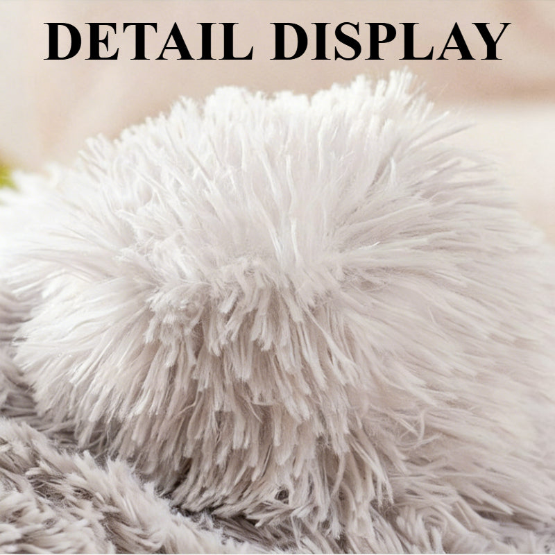 Indoor Dog House Warm Plush Semi-Enclosed – Cozy Cave Bed with Removable Pad & High-Resilience PP Filling | Non-Collapse Dog Kennel