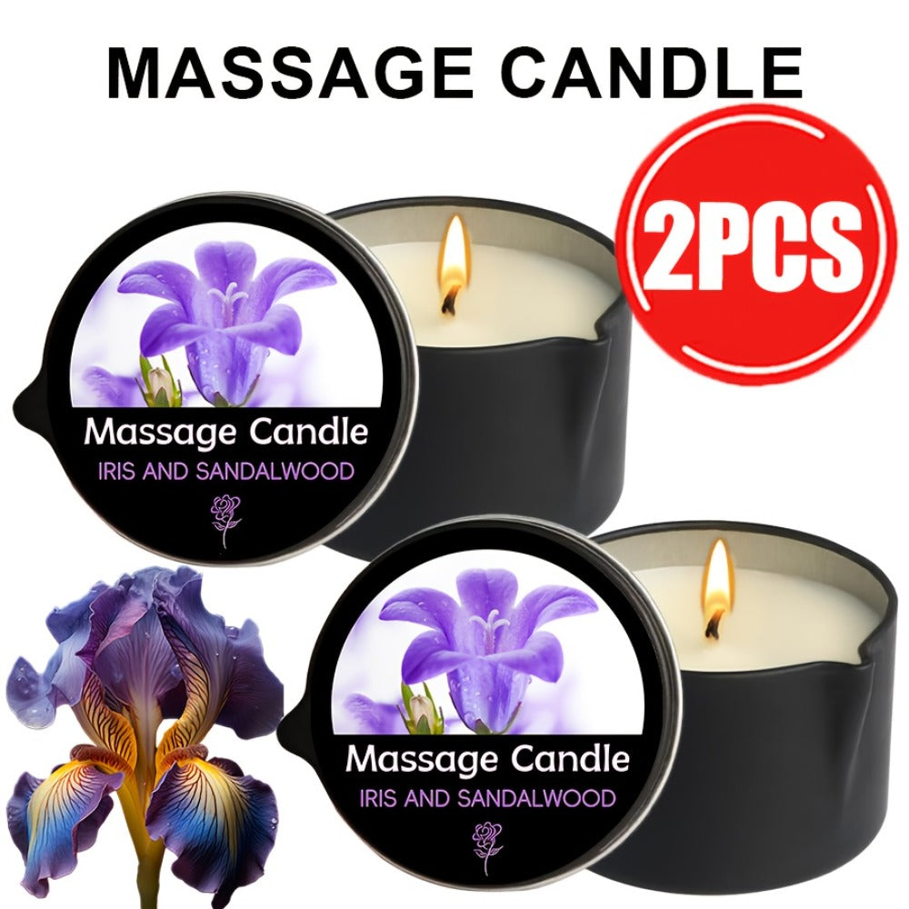 Black-Tin Massage Candle with Scent and Pack-Count Options for Spa, Pedicure and Body-Oil Use