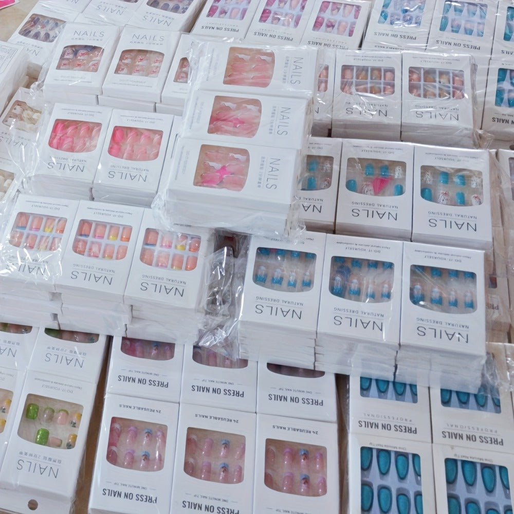 Press On Nails 360-Piece Assorted Set with Square, Almond, Oval and Ballet Shapes in Three Lengths