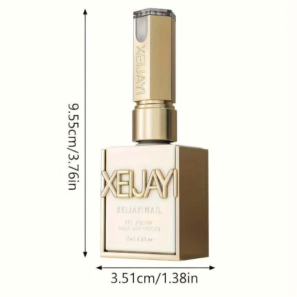 Gel Nail Polish Set with XEIJAYI Label, 6 Red Glitter Gel Colors in Gilded Bottle Set 36 for UV LED Cure