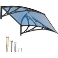 Polycarbonate Window Awning Door Canopy - UV Rain Snow Sun Protection Overhang for Doorways, Patio & Windows