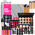 POPFEEL Makeup Kit Full Face Set, Multi-Shade Eyeshadow Palette, Professional Brushes & Pigmented Lip Color