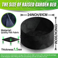 Round Divided Fabric Raised Grow Bed with Handles in 24-, 36-, 48- or 60-Inch Diameter Options