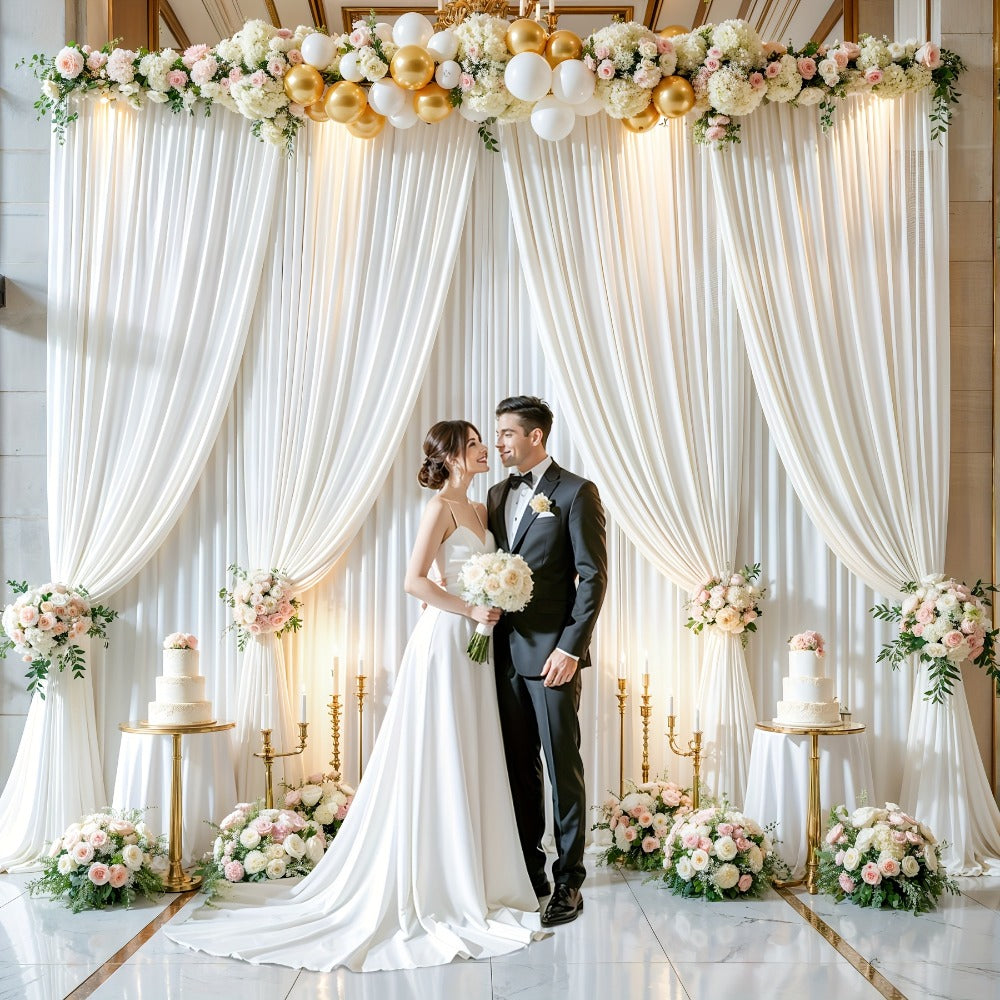 Two-Piece Photography Backdrop Curtain Set, 59 x 118 Inches per Panel, with Rod Pockets and Color Options
