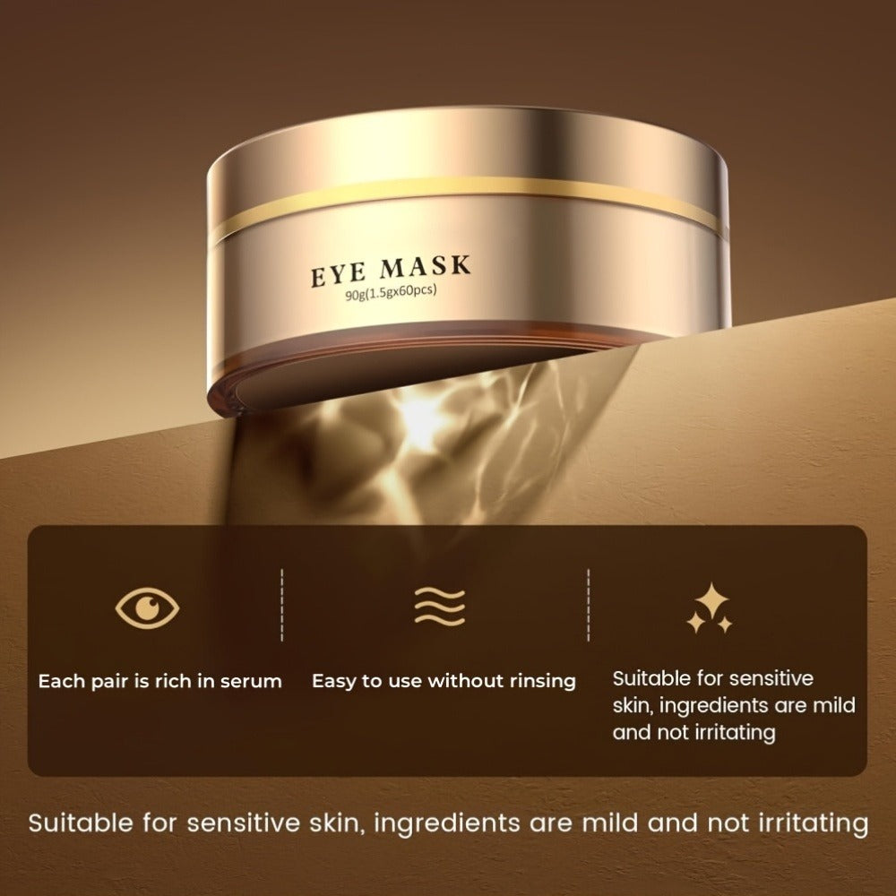 Caffeine Eye Masks with Collagen for Dark Circles & Puffiness, Under Eye Patches, Mild Formula, Unisex