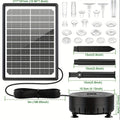 LED Solar Fountain Pump with 10W Separate-Panel and Round Disc Options, Eight Lights and Spray Fittings