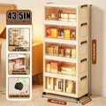Acrylic Display Cabinet with Clear Door, Dust-Proof Blind Box Figure Showcase Shelf for Mini Toys Collectibles