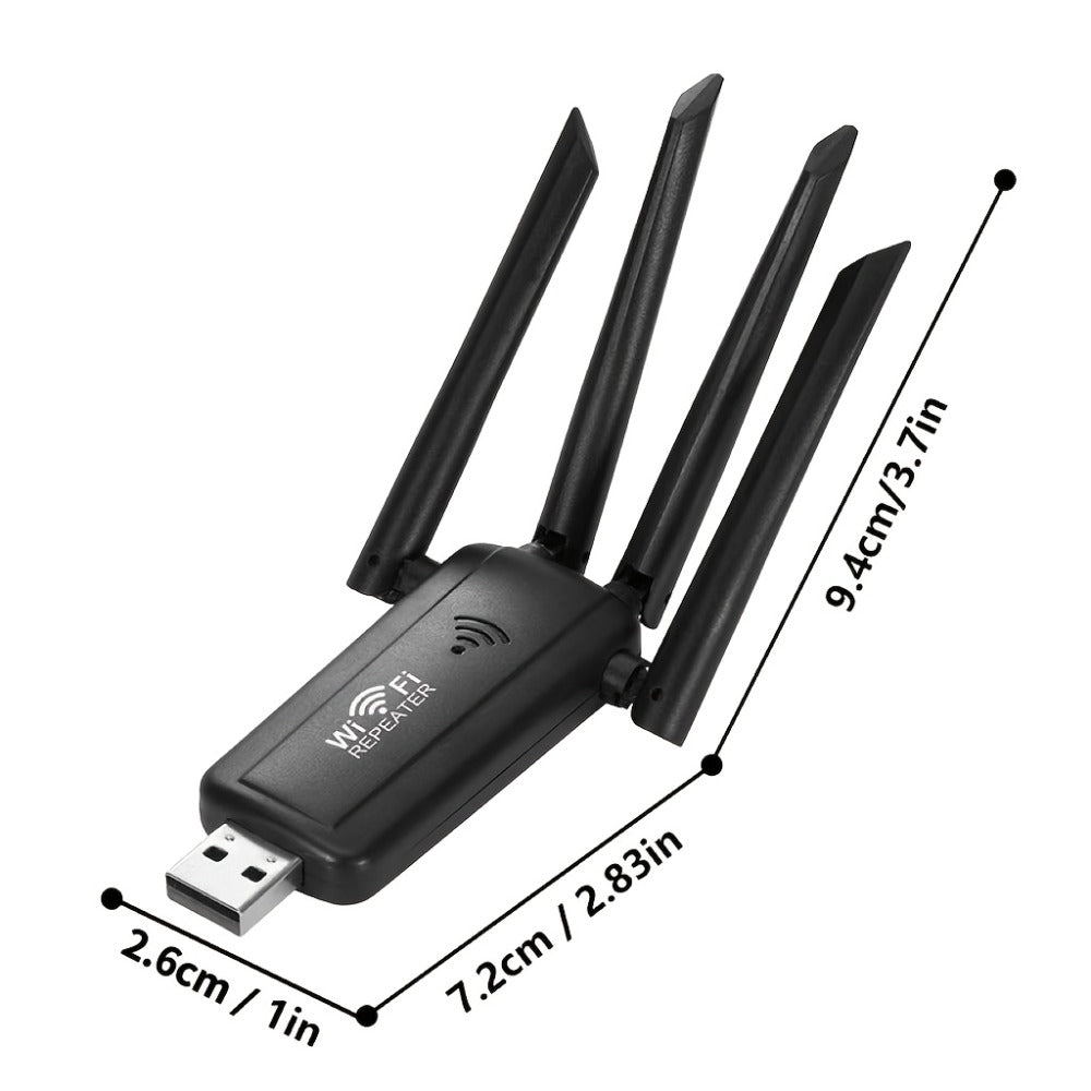 300Mbps WiFi Extender Plug-In Wall Design - Wireless Repeater & Signal Booster for Home Office, Apartment