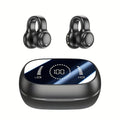 Wireless Earbuds with Mirror LED Charging Case, Touch Controls and Optional AI Translation in Black or White