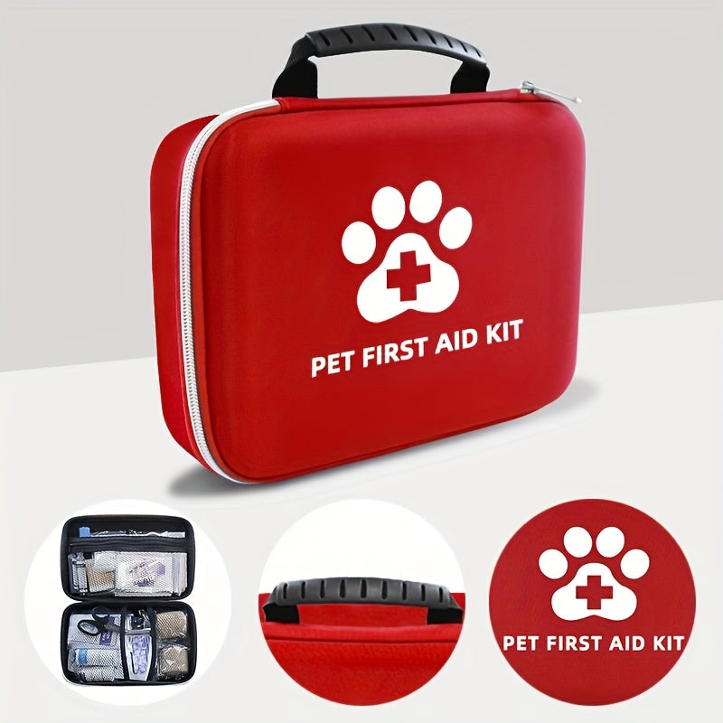 101-Piece Pet First Aid Kit with Portable Case – Multifunctional Emergency Dog & Cat Care Kit for Hiking, Camping, Backpacking