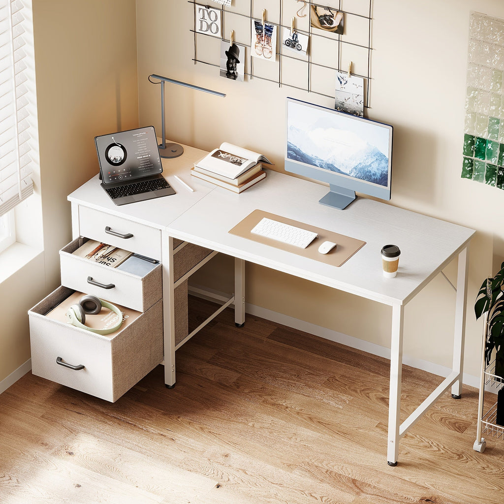 Fabric Computer Desk, Writing and Study Desk for Work, Display, and Everyday Use