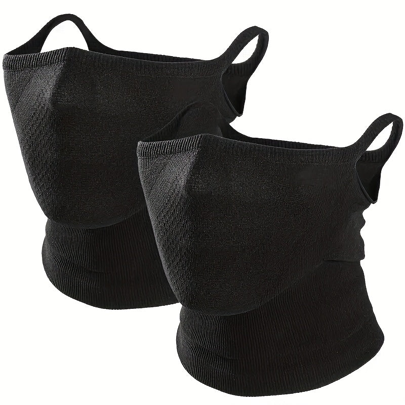 Face Masks & Balaclavas - Half Mask 2 Pack Geometric Print Breathable Neck Cover Ear Hook Unisex for - product detail view 9