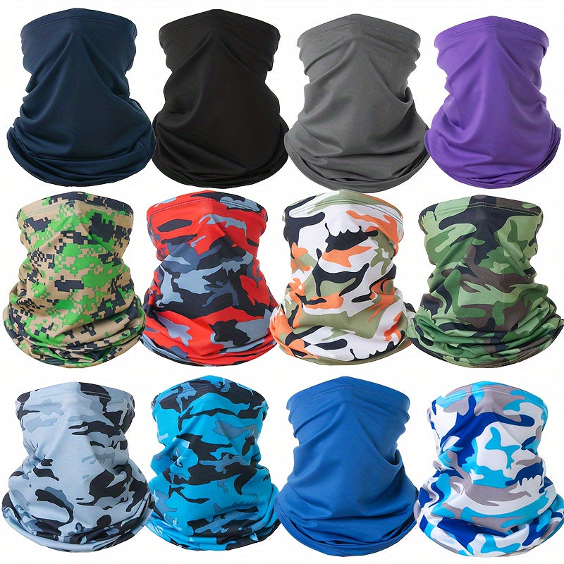 12-Pack Unisex Balaclava Face Cover Set with Neck Coverage for Outdoor, Travel and Seasonal Wear