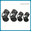 Motorcycle Knee & Elbow Pads 4pcs Set – Stainless Steel Shell Protective Gear, Adjustable Hook & Loop Fit for Motorcycle Riding Cycling