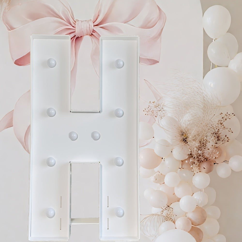 Marquee Letter Lights 3ft LED Light Up Letters for Weddings, Proposals & Celebrations – Cool White Lighted KT Board DIY Display Frame
