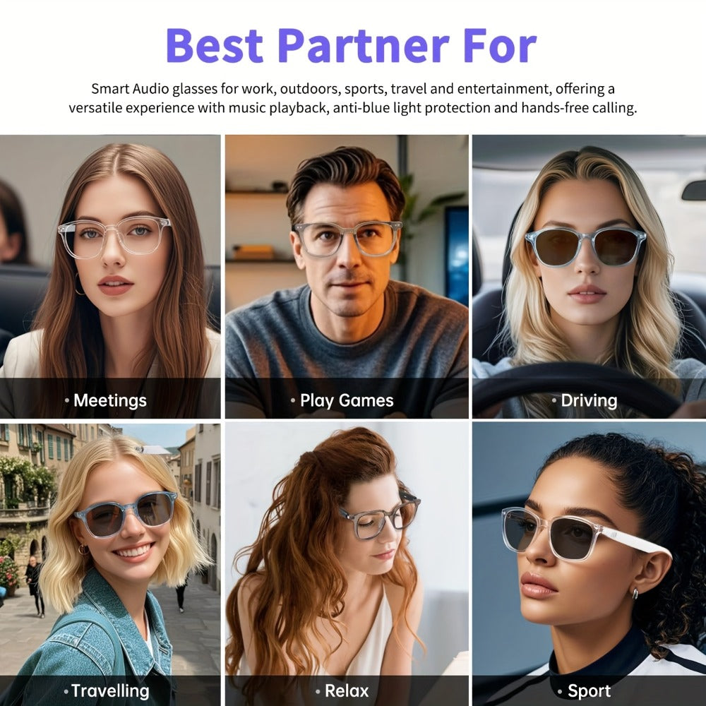 Fashion Sunglasses - Bluetooth Glasses Smart Audio Photochromic Lenses Anti Blue Light - product detail view 7
