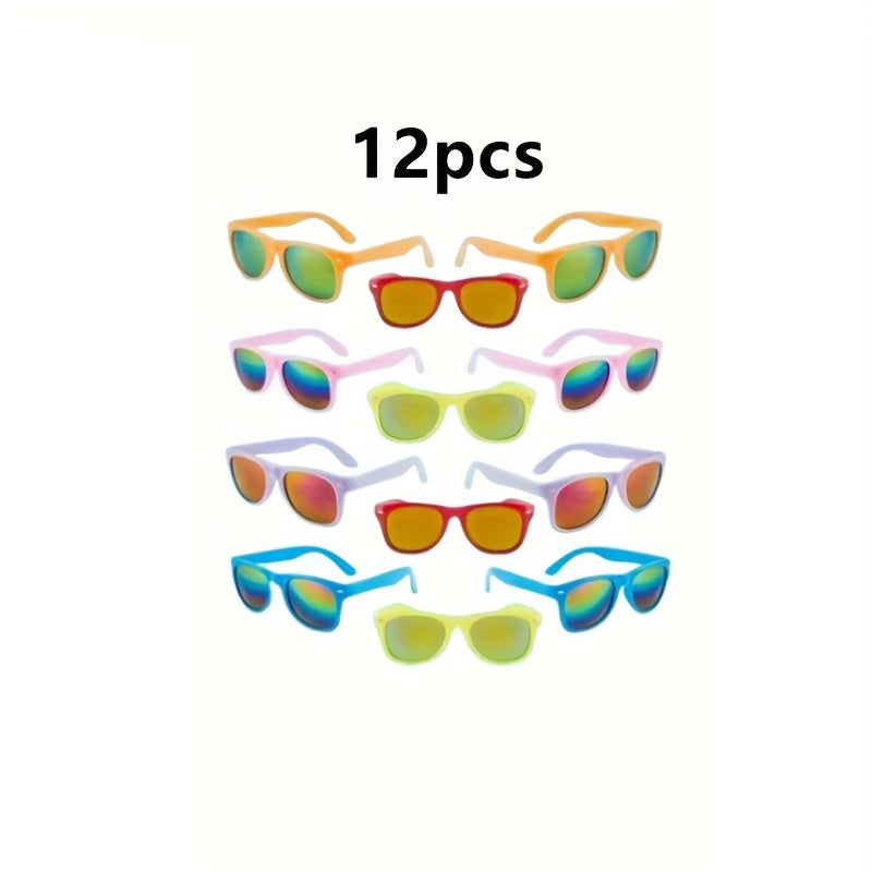 Fashion Sunglasses – Kids Sunglasses 12 Pack Bulk UV Protection Boys Girls Unisex Children Shades Colorful
