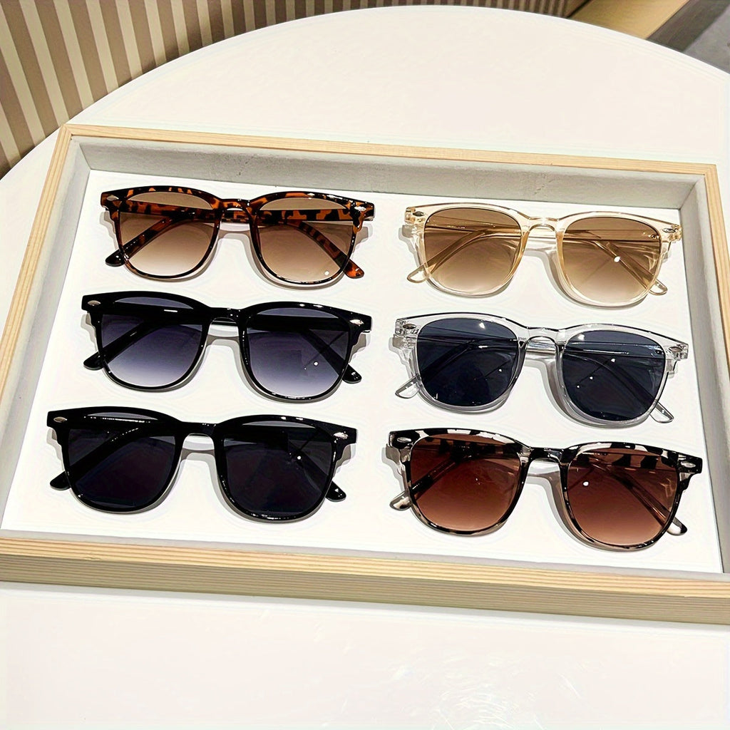 Sunglasses Round Sunglasses 6-Pack with Small Retro Frames, Mixed Colors, Unisex Festival Fit & Party Style