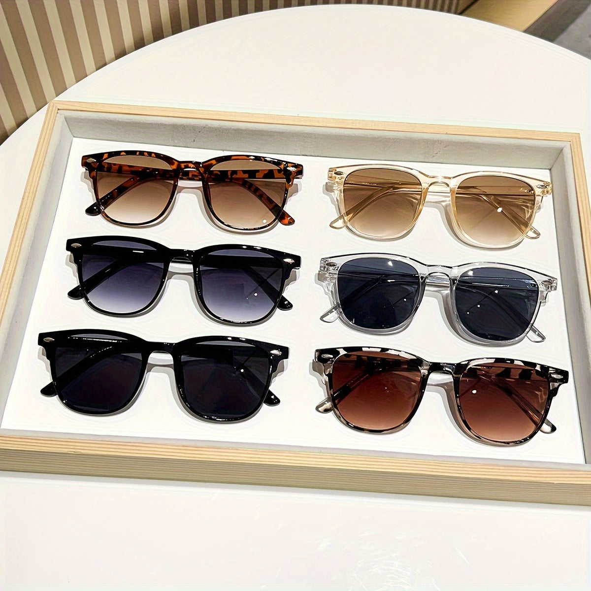 Sunglasses Round Sunglasses 6-Pack with Small Retro Frames, Mixed Colors, Unisex Festival Fit & Party Style