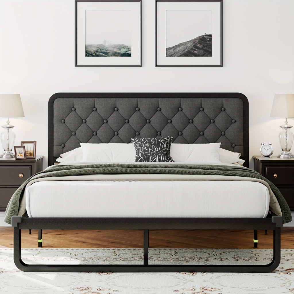 Bed Frame shown in the Grey, Full option