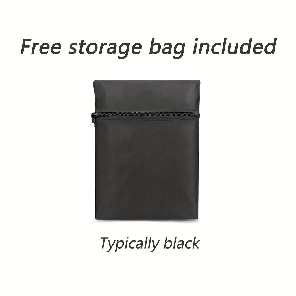 Black Patio Deck Box Cover with Buckle Straps in 51-, 58- or 62-Inch Length Options and Three Profiles