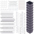 Pegboard Hooks Organizer Kit 278pcs with Bins – 1/8 & 1/4 Inch Peg Board Hook Assortment for Garage Wall Tool Storage | Hanging Storage