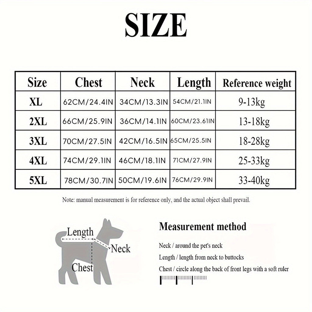 High Neck Dog Coat Warm Pullover – Solid Color Woven Polyester Pet Jacket, Machine Washable, All-Season Fall & Winter Dog Apparel