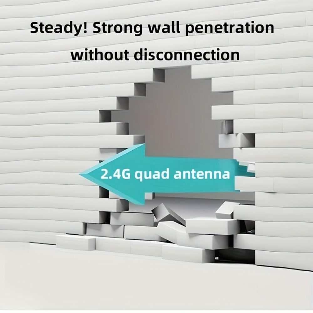 300Mbps WiFi Extender Plug-In Wall Design - Wireless Repeater & Signal Booster for Home Office, Apartment