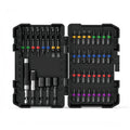 Impact Screwdriver Bit Set 45-Piece – Heavy-Duty Torx, Phillips, Flat & Square Bits with Storage Box, Compatible with Impact Drivers