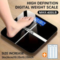 Square Digital Bathroom Scale in Black or Pink with Basic, No-Battery and USB-Charging Options
