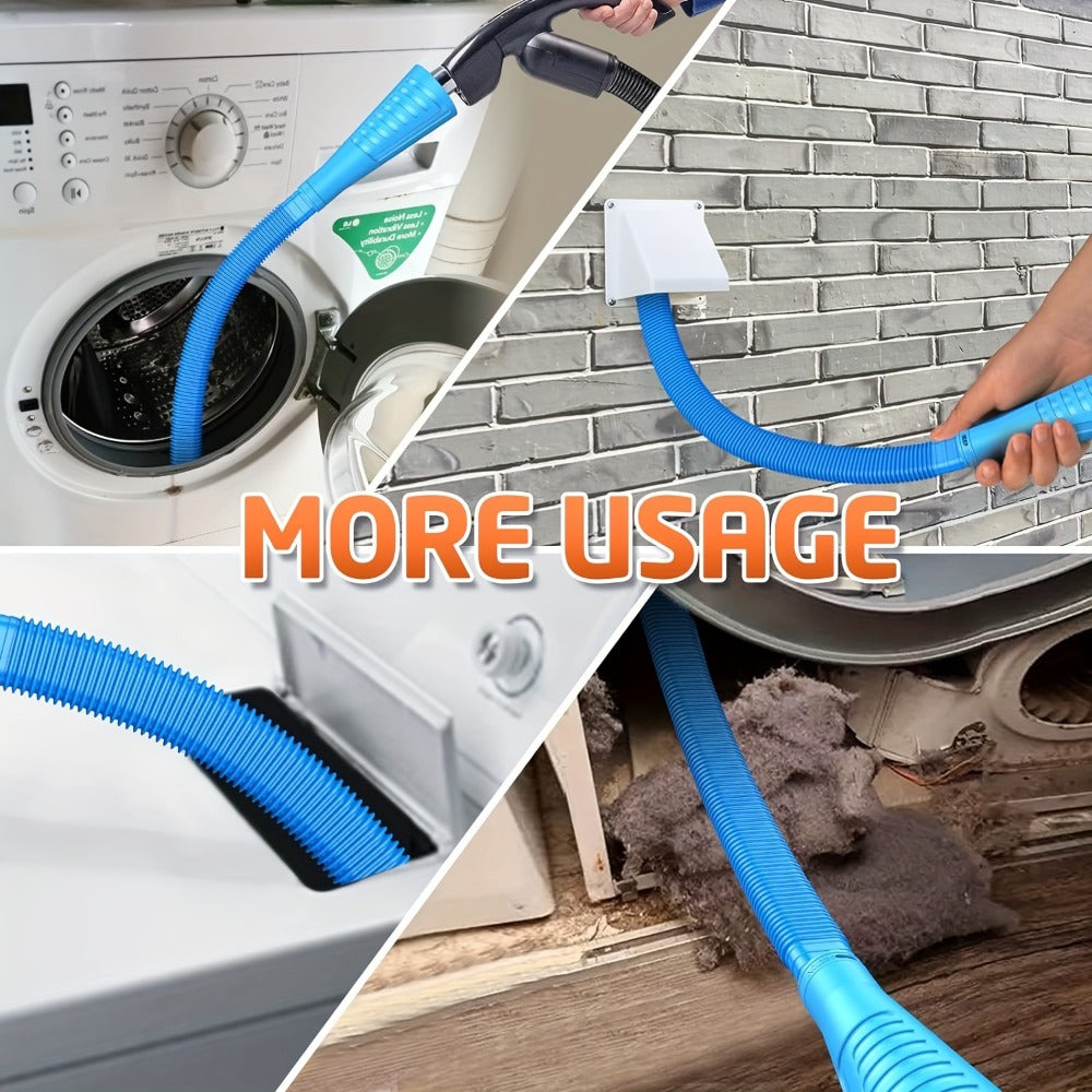 Dryer Vent Cleaner Kit 2pcs Vacuum Hose Attachment Replacement Parts Lint Trap Brush Flexible for Entryways, Bedrooms and Living Spaces