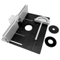 Aluminum Router Table Insert Plate with Fence & Miter Gauge - Precision Woodworking Tool, Dual Function Design