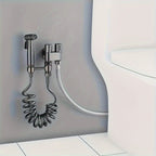 Bidet Toilet Spray Gun Angle Valve One In Two Out Handheld Flusher Booster Sprayer for Toilet for Entryways, Bedrooms and Living Spaces