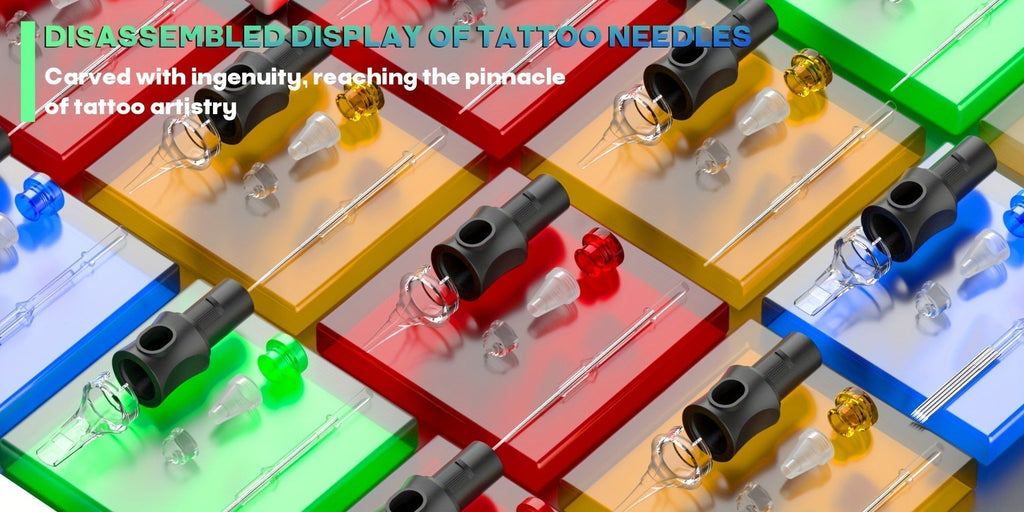 Tattoo Pen Kit Complete Beginner Set - Wireless Battery Tattoo Pen 1400mAh LCD Screen, 10pcs Cartridge Needles